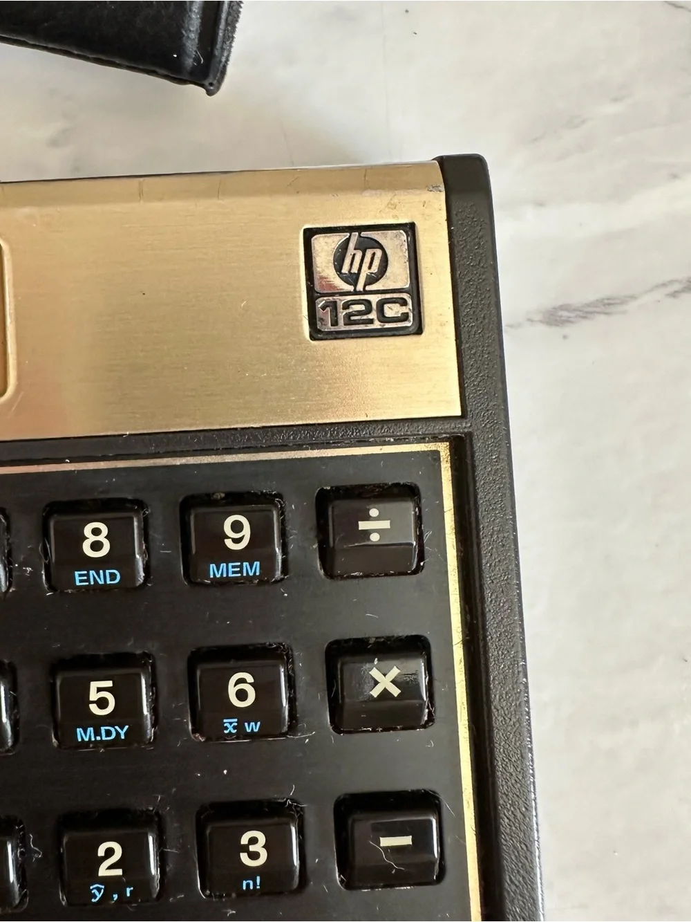 HP 12C 30th Anniversary Edition Financial Calculator Tested Works Gold w/ pouch